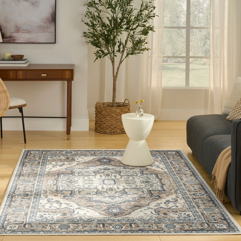 Nourison Quarry 6' x 9' Ivory Taupe Vintage Indoor Rug