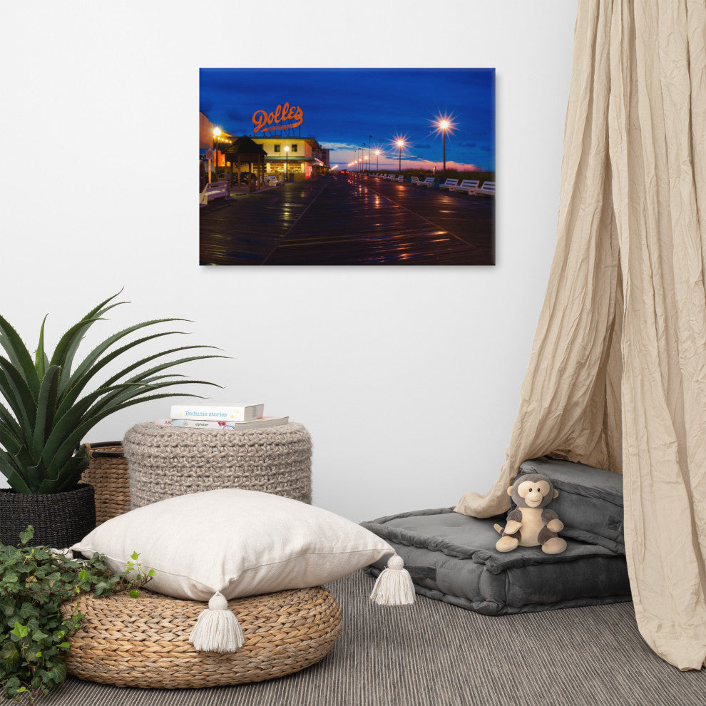 Early Morning at Dolles Night Photography Canvas Wall Art Print, 24" X 36"
