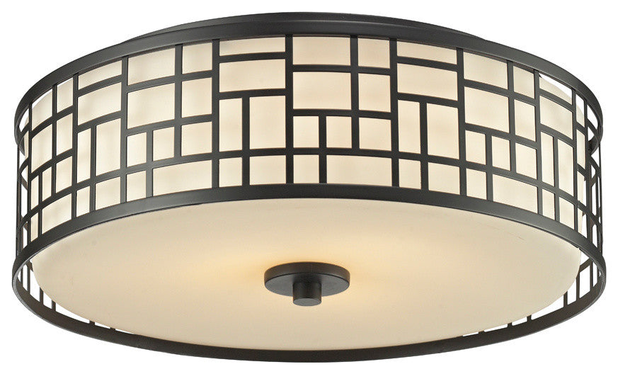 Elea 3 Light Flush Mount, Bronze