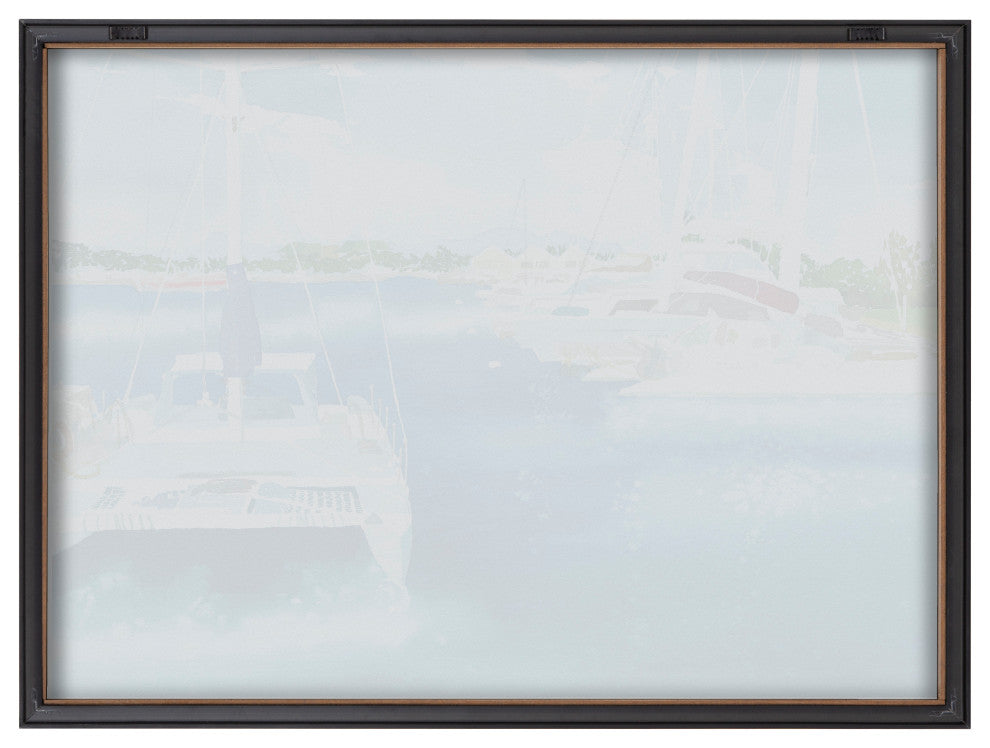 Blake Summer is for Sailing Framed Printed Glass by Janet Meinke-Lau, Gray 18x24