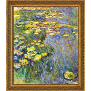 Water Lilies, Baroque Antique Gold Frame