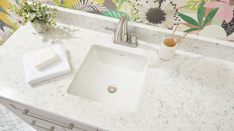 Parma 2H Centerset Bath Faucet, Metal Touch Down Drain 1.2gpm, Brushed Nickel