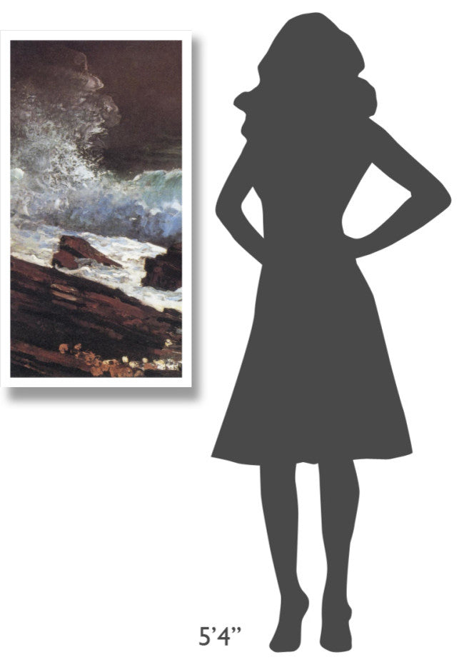 "Sunlight On The Coast (left)" Digital Paper Print by Winslow Homer, 20"x38"