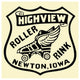 "Highview Roller Rink" Digital Paper Print by Retrorollers, 42"x42"