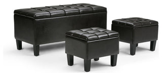 Dover 3 Piece Storage Ottoman