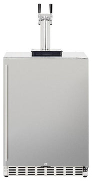 RCS Dual Tap Stainless Kegerator UL Rated For Outdoors