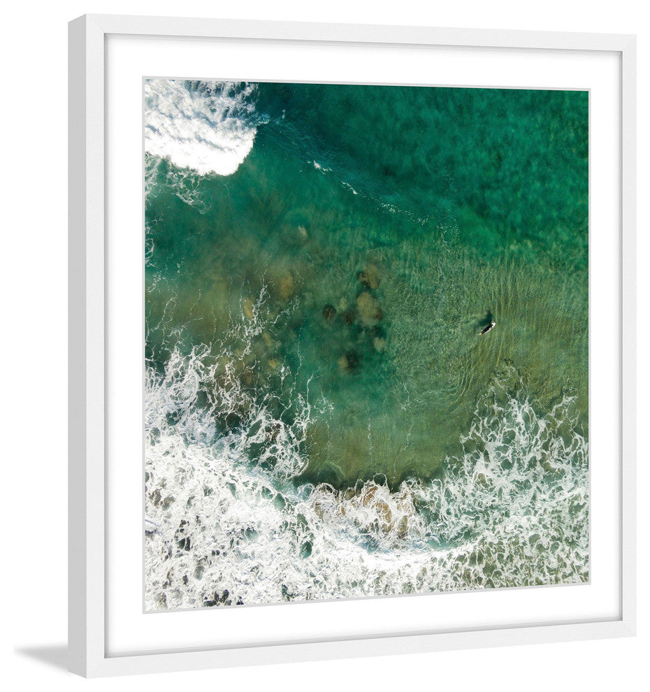 "Surf Crash" Framed Print by Karolis Janulis