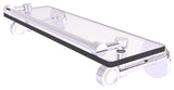 Clearview 16" Glass Shelf with Gallery Rail, Polished Chrome