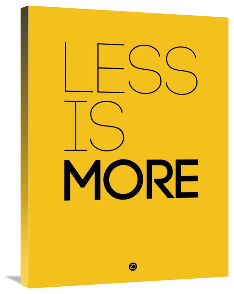 "Less Is More Poster Yellow" Fine Art Print