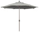 11' Champagne Auto-Tilt Crank Lift Aluminum Umbrella, Sunbrella, Granite