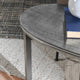 Flores 27" Industrial Oval Nickel End Table