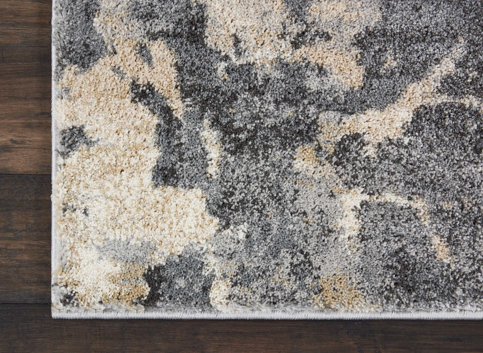 Nourison Fusion Gray Area Rug, 2'2"x7'6"
