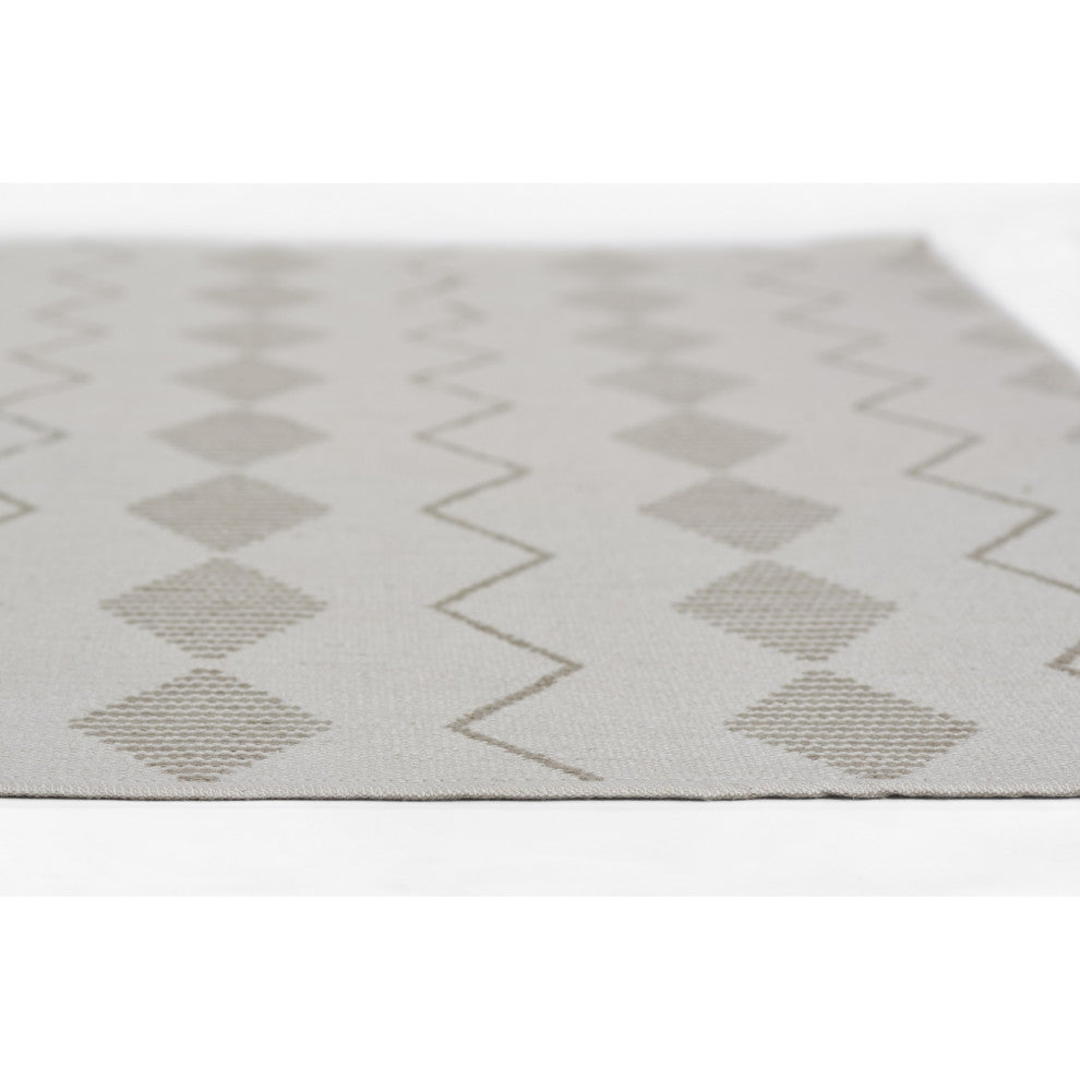 Novogratz Malmo MLO-3 Diamond Rug, Ivory, 9'x12'