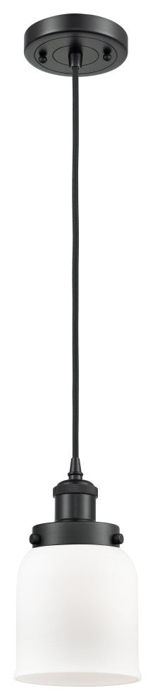 Small Bell 1-Light Mini Pendant, Matte Black, Matte White