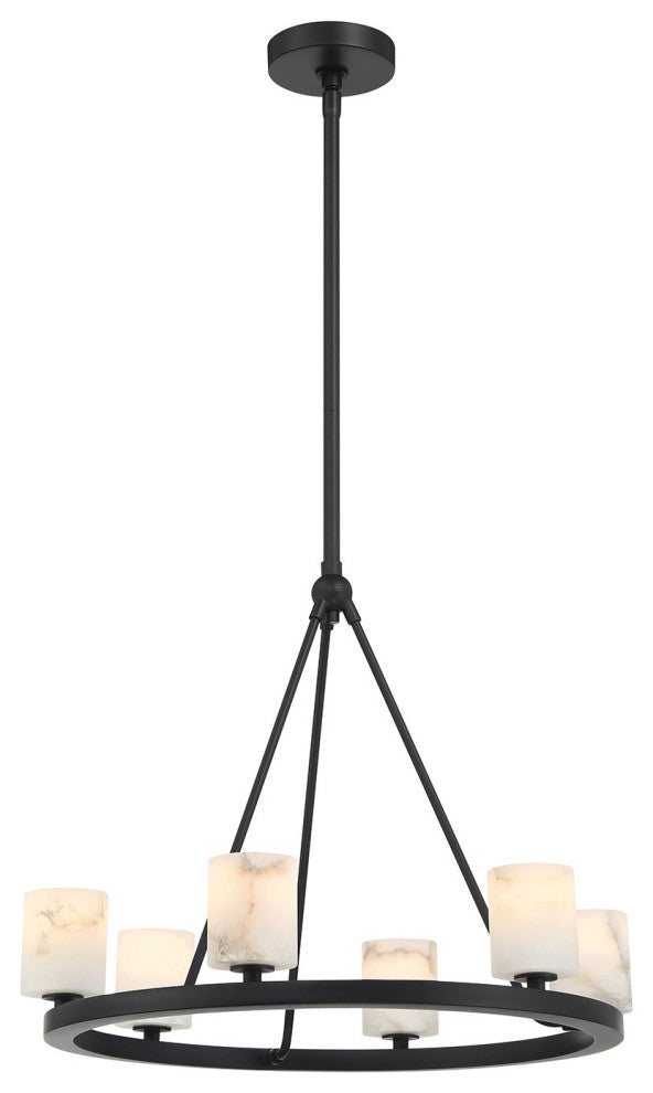 Aragon LED Chandelier, Matte Black