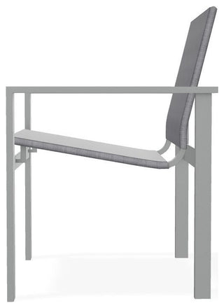 Tribeca Sling Outdoor Stackable Armchair, Augustine Pewter/Graphite