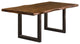 The Emerson Dining Table, 80"x39", Natural Sheesham, Contemporary, Rectangle
