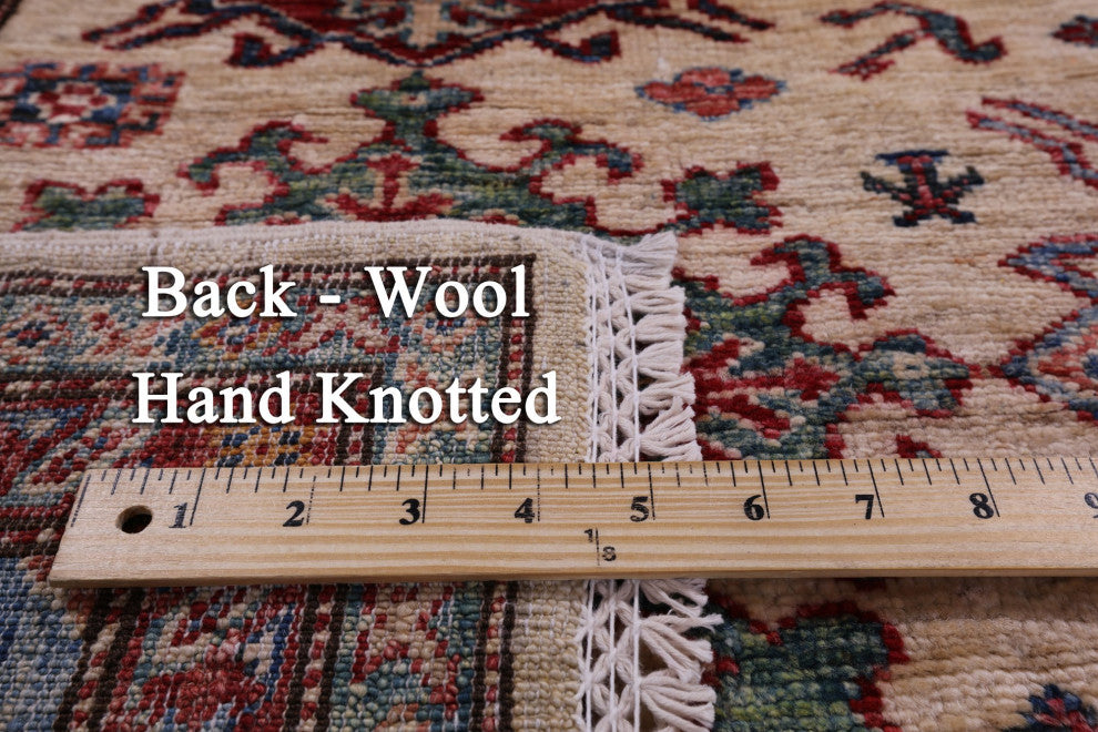 5' 0" X 6' 4" Super Kazak Hand Knotted Wool Rug Q10262