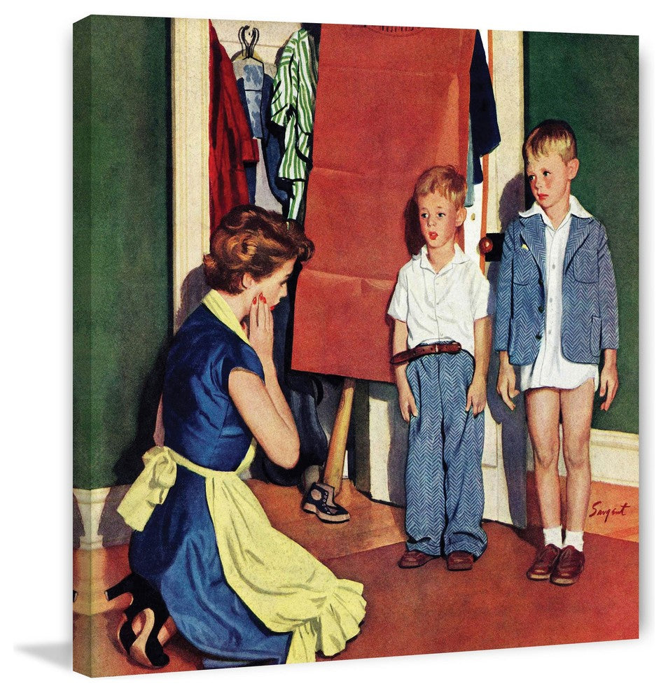 "Suiting Her Sons" Painting Print on Canvas by Richard Sargent