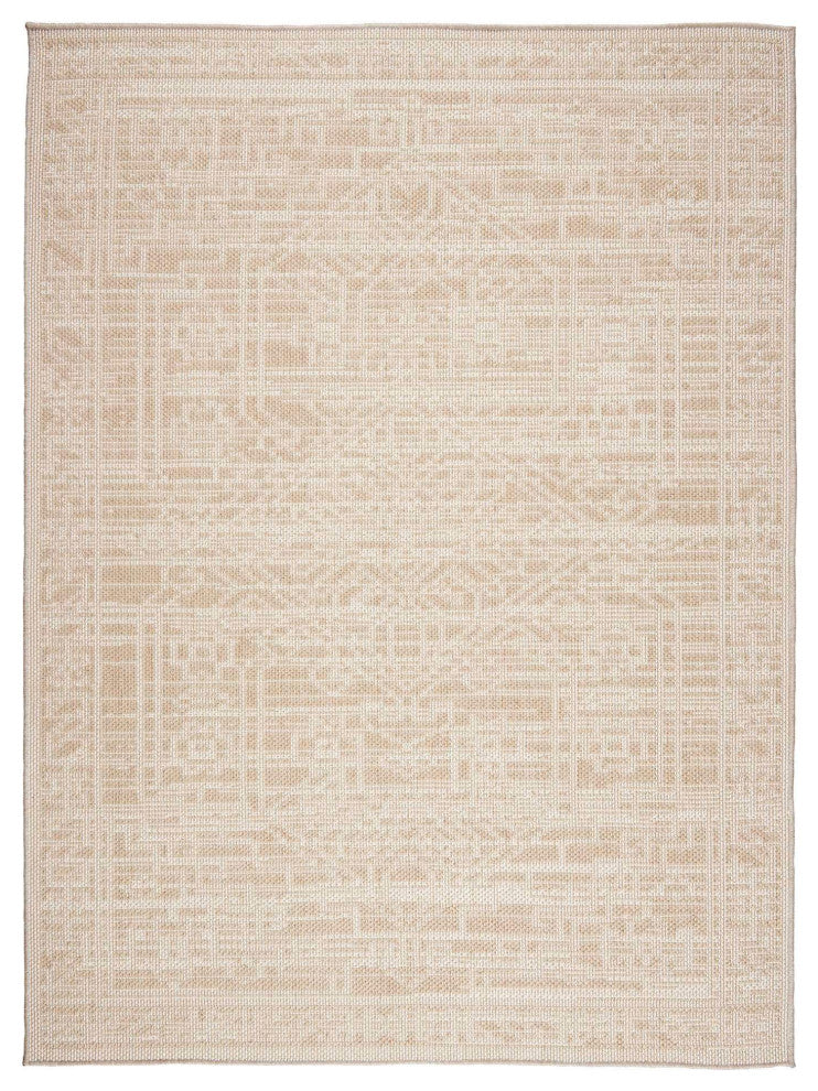 Pavilion Tribal Area Rug, Beige, 7'10"x9'10"