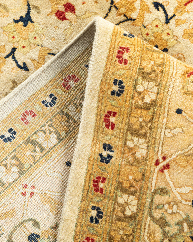 Cecilia, One-of-a-Kind Hand-Knotted Area Rug Ivory, 6'2"x9'1"