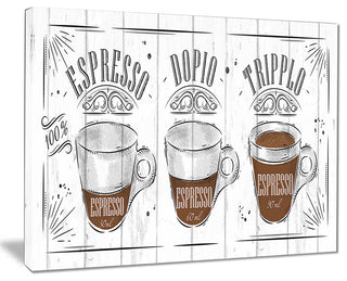 "Espresso Kraf Gray" Canvas Print