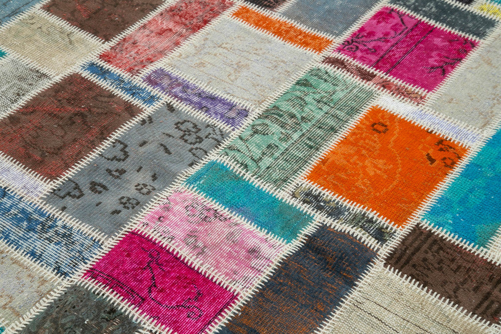 Rug N Carpet - Handwoven Oriental 5' 9" x 8' 0" Decorative Patchwork Area Rug