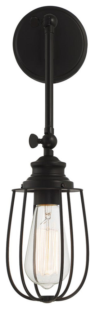 Savoy House Meridian 1-Light Wall Sconce M90022MBK, Matte Black
