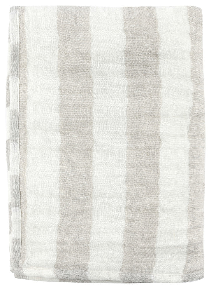 Ally 100% Linen 50"x70" Throw Blanket in Ivory By Kosas Home