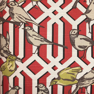 Bird Forest Multicolor Luxury Throw Pillow, 20"x30" Queen