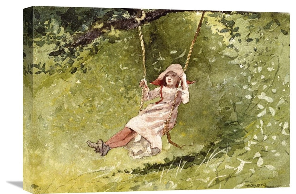 "Girl on a Swing" Artwork, 22" x 15"