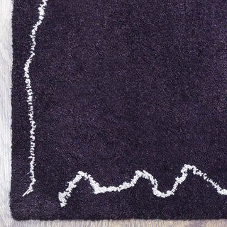 HAND KNOTTED LOOM SILK AREA RUGS-5'x8',Rectangle,Brown White,Contemporary