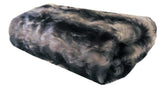 Plutus Brandy Gray Faux Fox Throw Blanket, 114x120