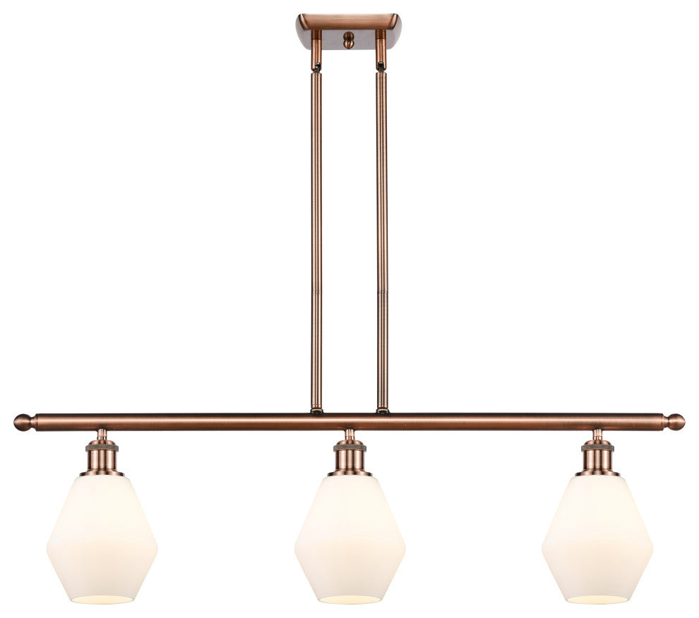 Innovations 516-3I-AC-G651-6-LED 3-Light Island Light, Antique Copper