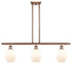 Innovations 516-3I-AC-G651-6-LED 3-Light Island Light, Antique Copper