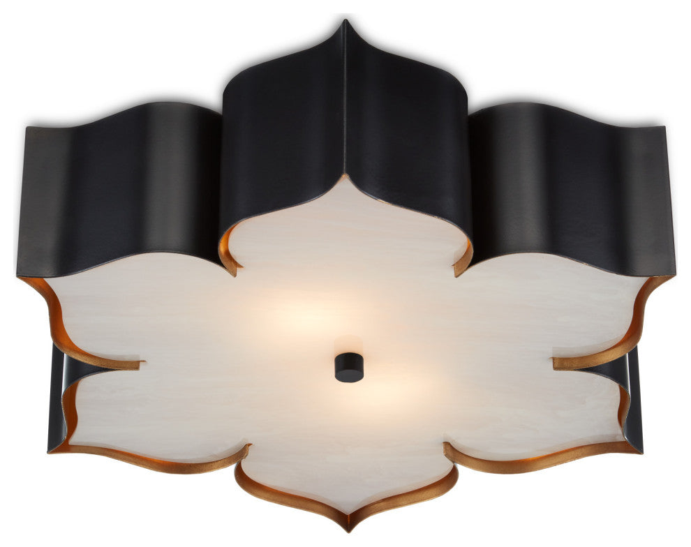 Grand Lotus Flush Mount, Black