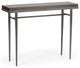 Wick 42" Console Table, Natural Iron Finish, Maple Espresso Accents