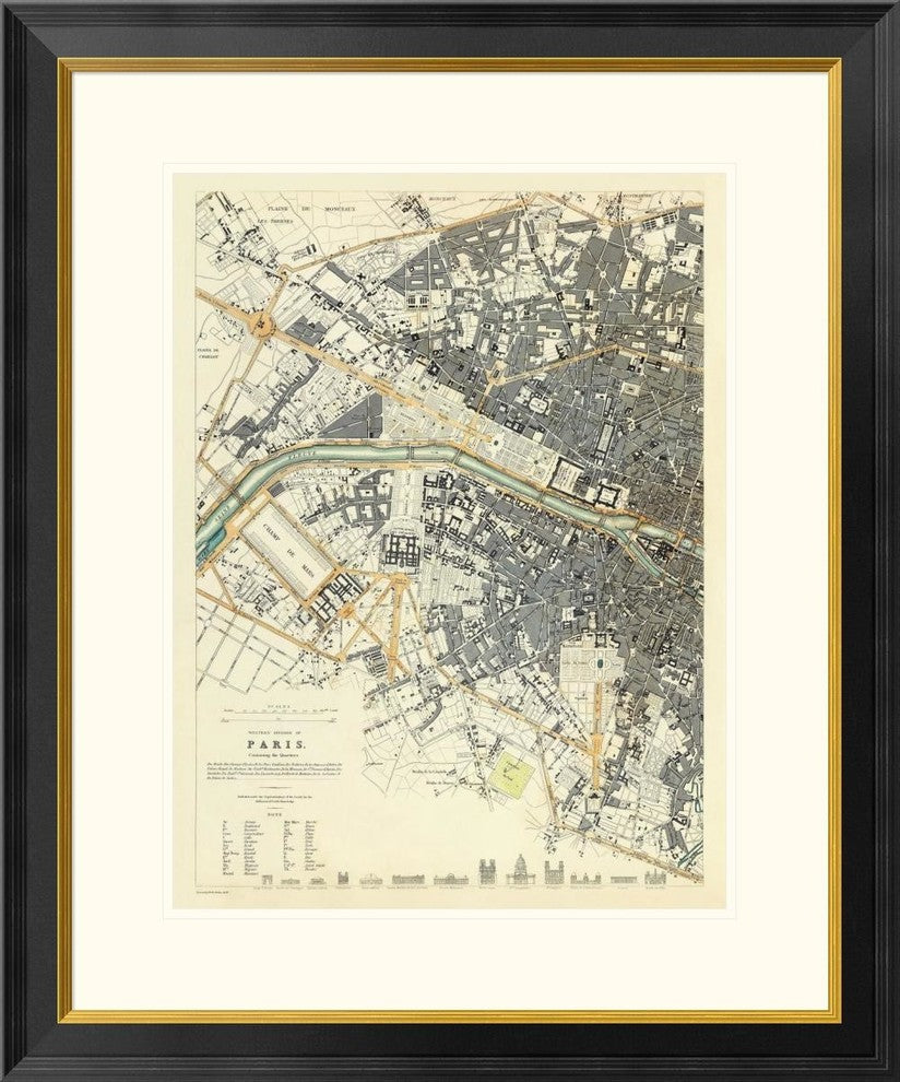 "Paris, France, 1834"  by Society for the Diffusion of Useful Knowledge, 27x32"