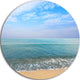 Blue Sky Sand Sun Daylight, Seashore Round Metal Wall Art, 36"