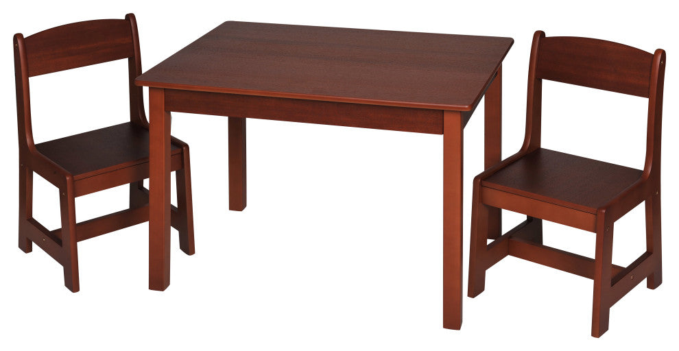 Children's Rectangle Table w 2 Chair Set - Cherry