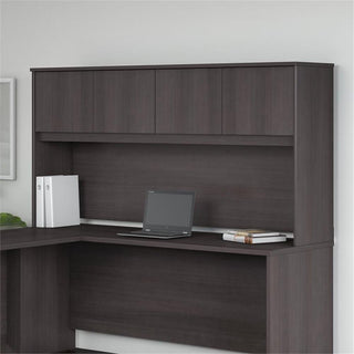 Scranton & Co Furniture 72W 4 Door Wood Hutch in Gray