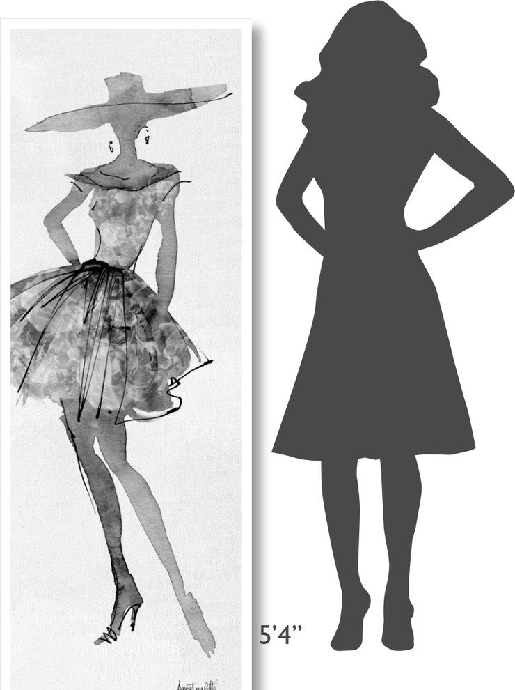 "Fashion Sketchbook V" Digital Paper Print by Anne Tavoletti, 26"x74"