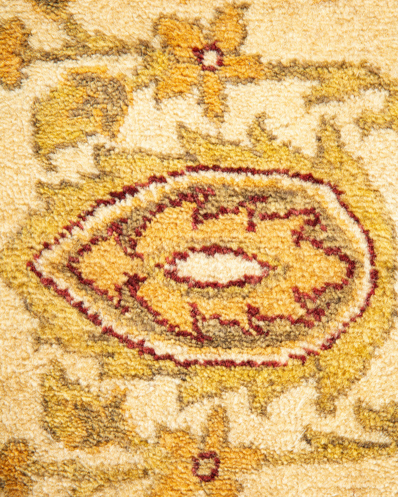 Mogul, One-of-a-Kind Hand-Knotted Area Rug, Ivory, 6' 1" x 9' 3"