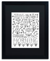Elizabeth Caldwell 'Joy in the Morning' Art, Black Frame, Black Mat, 16x20