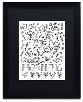 Elizabeth Caldwell 'Joy in the Morning' Art, Black Frame, Black Mat, 16x20