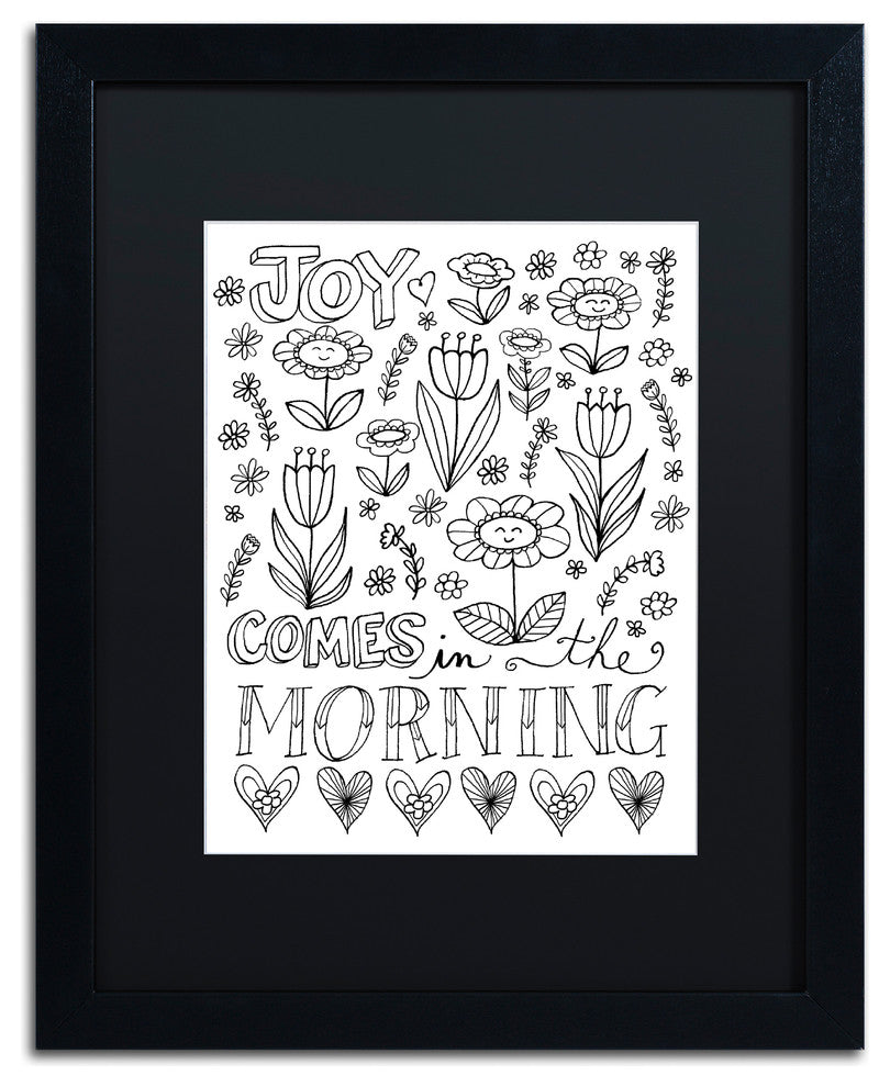 Elizabeth Caldwell 'Joy in the Morning' Art, Black Frame, Black Mat, 16x20