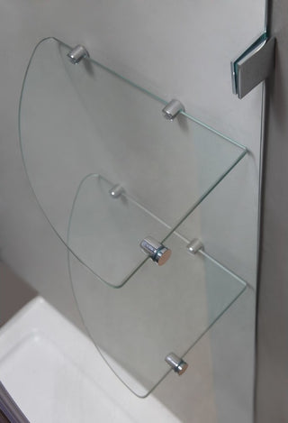 Aston Nautis GS 52"x72" Completely Frameless Hinged Shower Door, Chrome