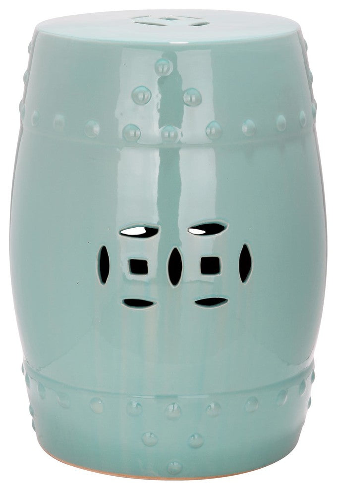 Light Aqua Modern Ming Garden Stool ACS4516C