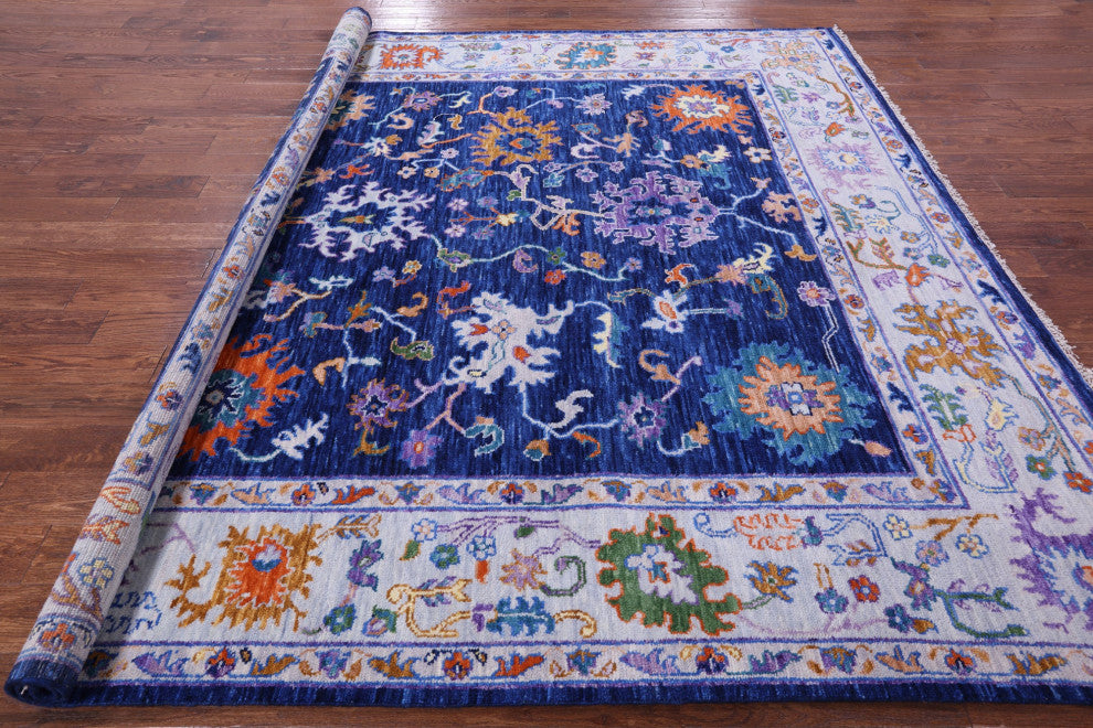 9' Square Turkish Oushak Hand Knotted Wool Rug - Q13584