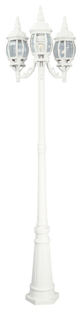Designers Fountain 1923-BK 3 Light 84" 3 Head Post Lantern - White